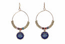 Hoop Earrings with Evil Eyes