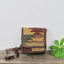 Jute & Leather Front Flap Bag