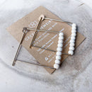 Beaded Square Hoop Earrings