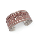 Silver Patina Bracelet - Dusty Rose Chevrons
