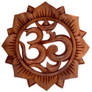 Om & Lotus Wooden Plaque