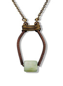 Antique Copper Wire and Aventurine Necklace