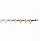 White and Gold Flower Anklet