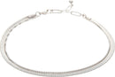 Silver Herringbone Chain Anklet