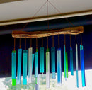 GC Blue Green Driftwood Glass Chime