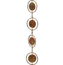 Ancient Graffiti Circle Flamed Rain Chain