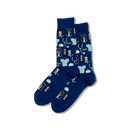 Men's Medical Crew Sock- Blue