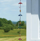 Multicolor Umbrella and Bell Rain Chain