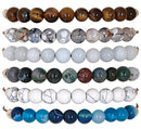 Stone Bead Adjustable Bracelet
