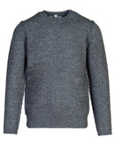 Men's Charcoal Roll Edged Sweater