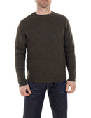Men's Moss Ribbed Wool Crewneck Sweater