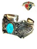 Lone Stone Wrist Cuff Bracelet
