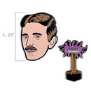 Nikola Tesla & Tesla Coil Pins