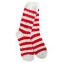 Red Stripe Holiday Cozy Chic Crew Socks
