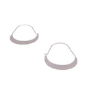 Matte Finish Flat Crescent Hoop Earring