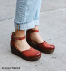 Acadia Closed-Toe Wedge - Brick