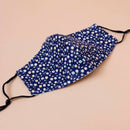 Reusable Navy Floral Mask