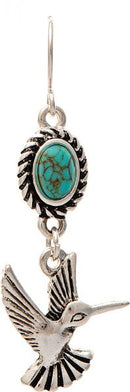 Silver Turquoise Accent Earring