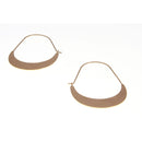 Matte Finish Flat Crescent Hoop Earring