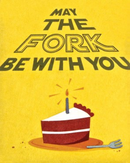 Good Paper Fork Be With You Card