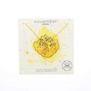 Gold Birthstone Mineral Necklace