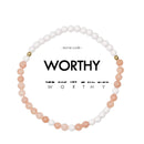 Worthy Morse Code Bracelet - Cream and Sand