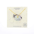 Gold Birthstone Mineral Necklace