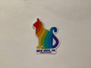 Rainbow Stripe Cat Sticker