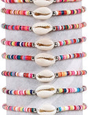 Multi Color Fimo Disc & Cowry Shell