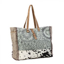 Green Floral Print Weekender Bag