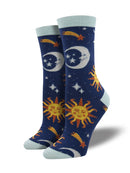 Clear Skies Navy Bamboo Socks