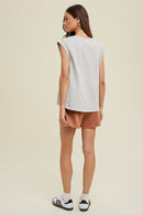 Muscle Tee with Side Slit - L.Sage