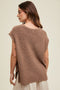 Muscle Sweater Vest With Side Slits- Red Barn