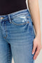 Judy Blue Mid Rise Vintage Wash Destroy Hem Kick Flare