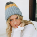 Color Block Knit Beanie