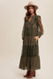 Tiered Lace Maxi Boho Dress