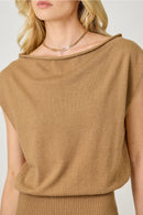 Sleeveless Sweater Dress - Cappuccino