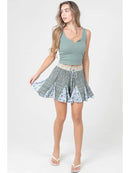 Godet Twin Print Shorts
