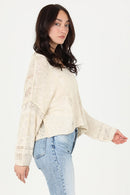 Beachy Light Weight V Neck Crop Pullover Sweater