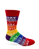 Gay Agenda Men's Novelty Crew Socks