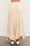 Tie Front Wave Tiered Skirt