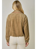 Corduroy Double Collared Pullover Jacket