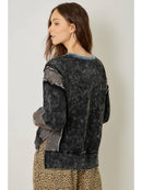 Mixed Media Washed Sweatshirt