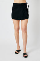 Judy Blue Black High Waist Denim Tie Skort