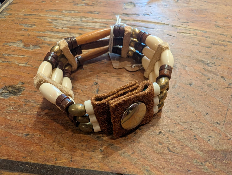 Wood & Leather Bracelet - Small