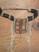 Wood & Leather Necklace With Turquoise Beads
