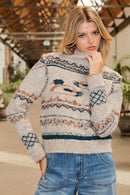 Duck Mock Neck Knit Top