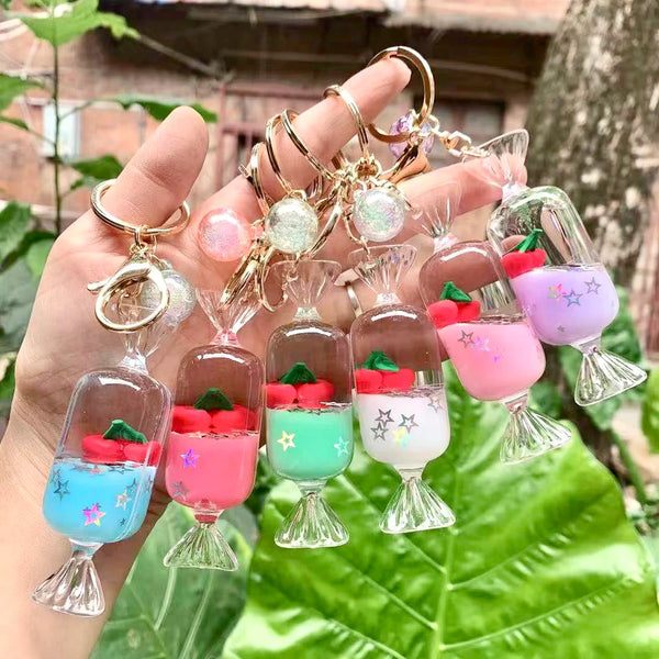 Cherry Candy Floating Key Chain