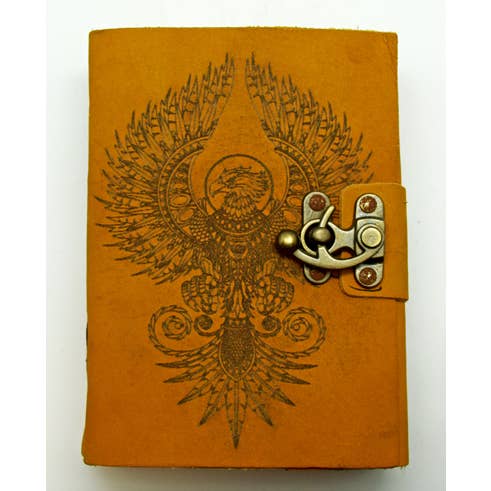 Phoenix Soft Leather Embossed Journal with Aged Paper