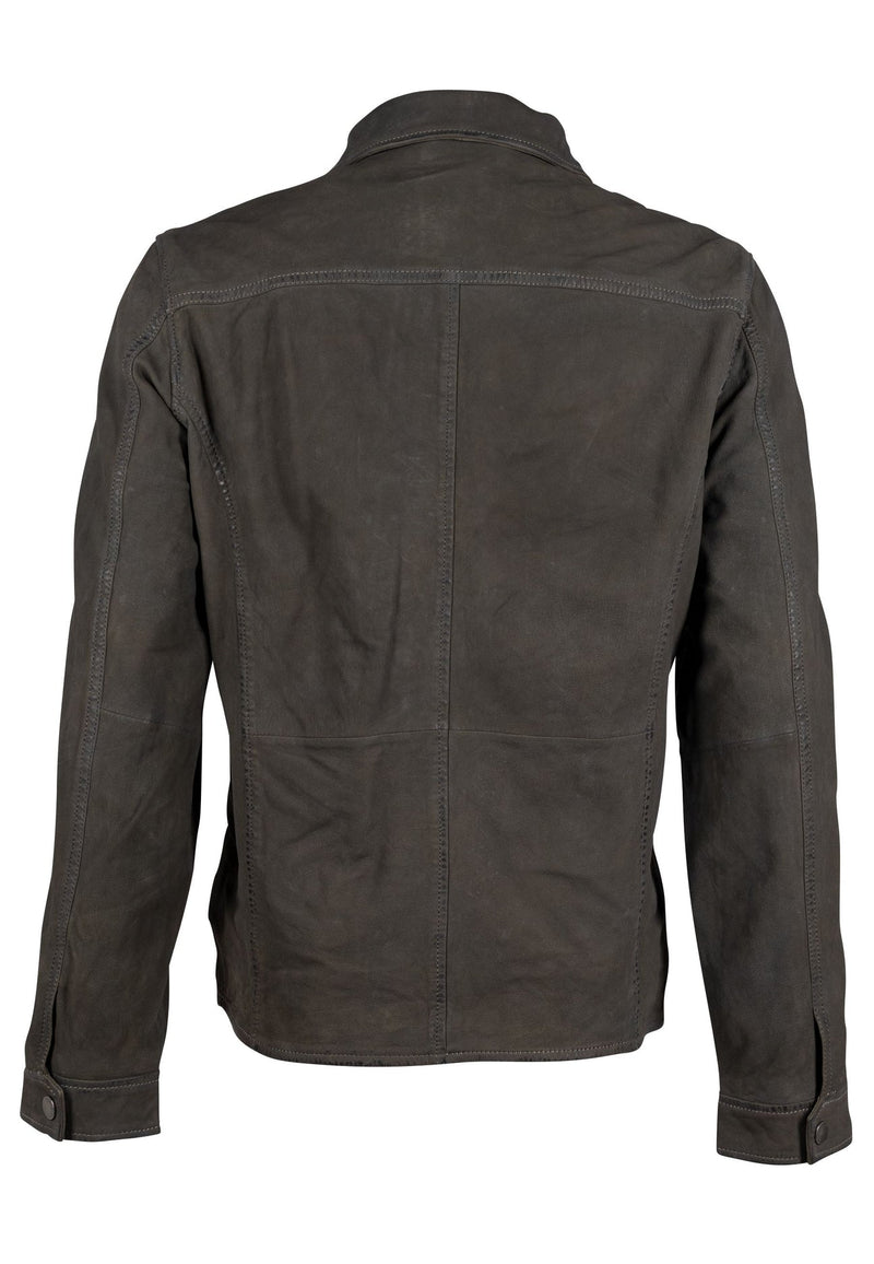 Sedro RF Men's Leather Jacket - Khaki